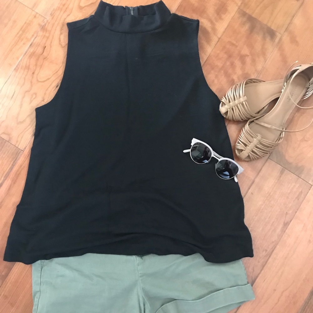 Loft black mock turtle neck